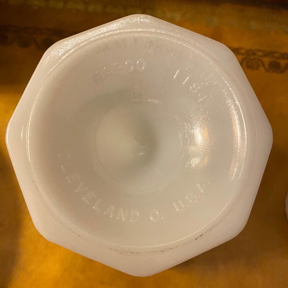 2 VTG Napco White Milk Glass Footed Compote Candy Dish Bowl Vase Planter 1184 - Picture 6 of 6